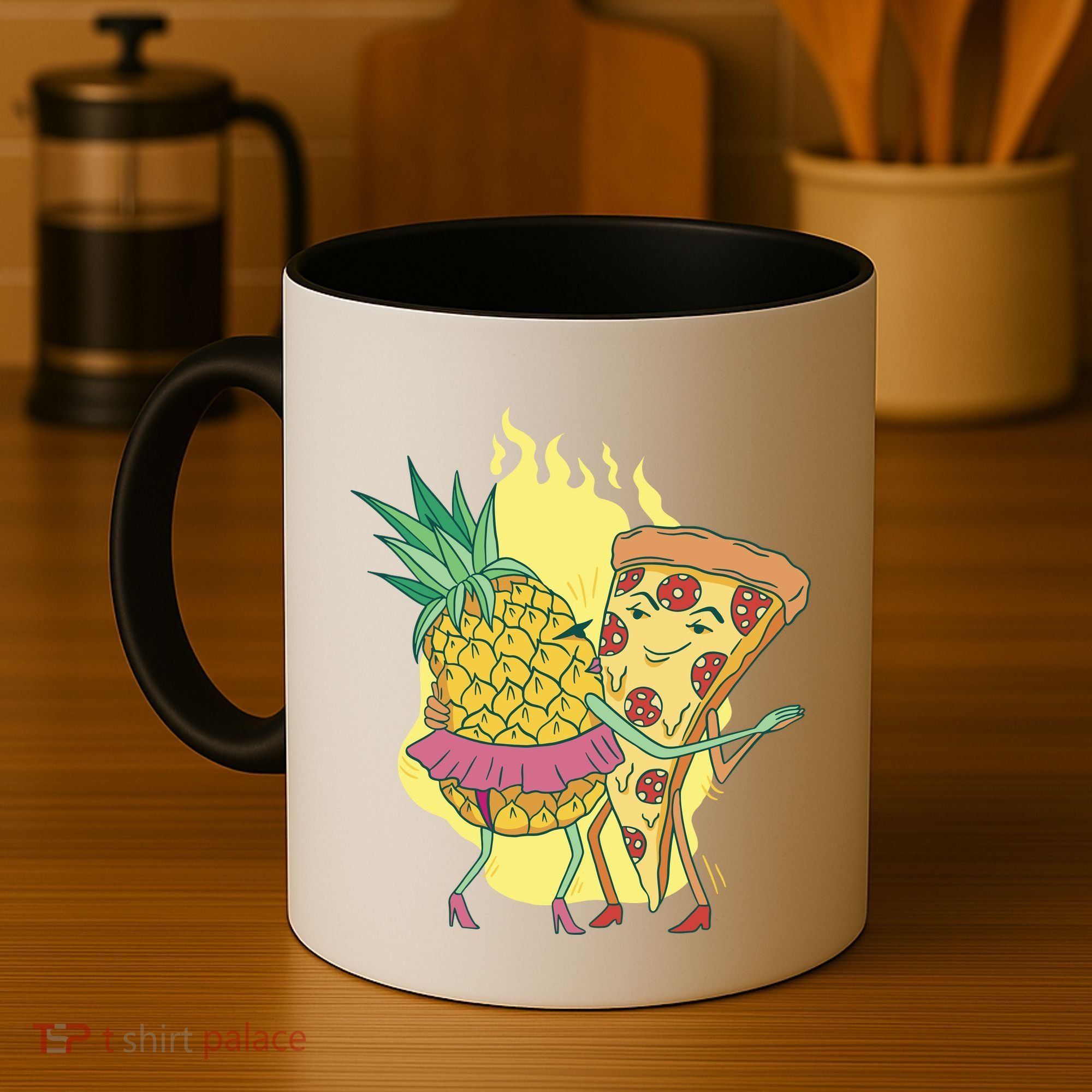 Pizza And Pineapple Dancing Coffee Mug
