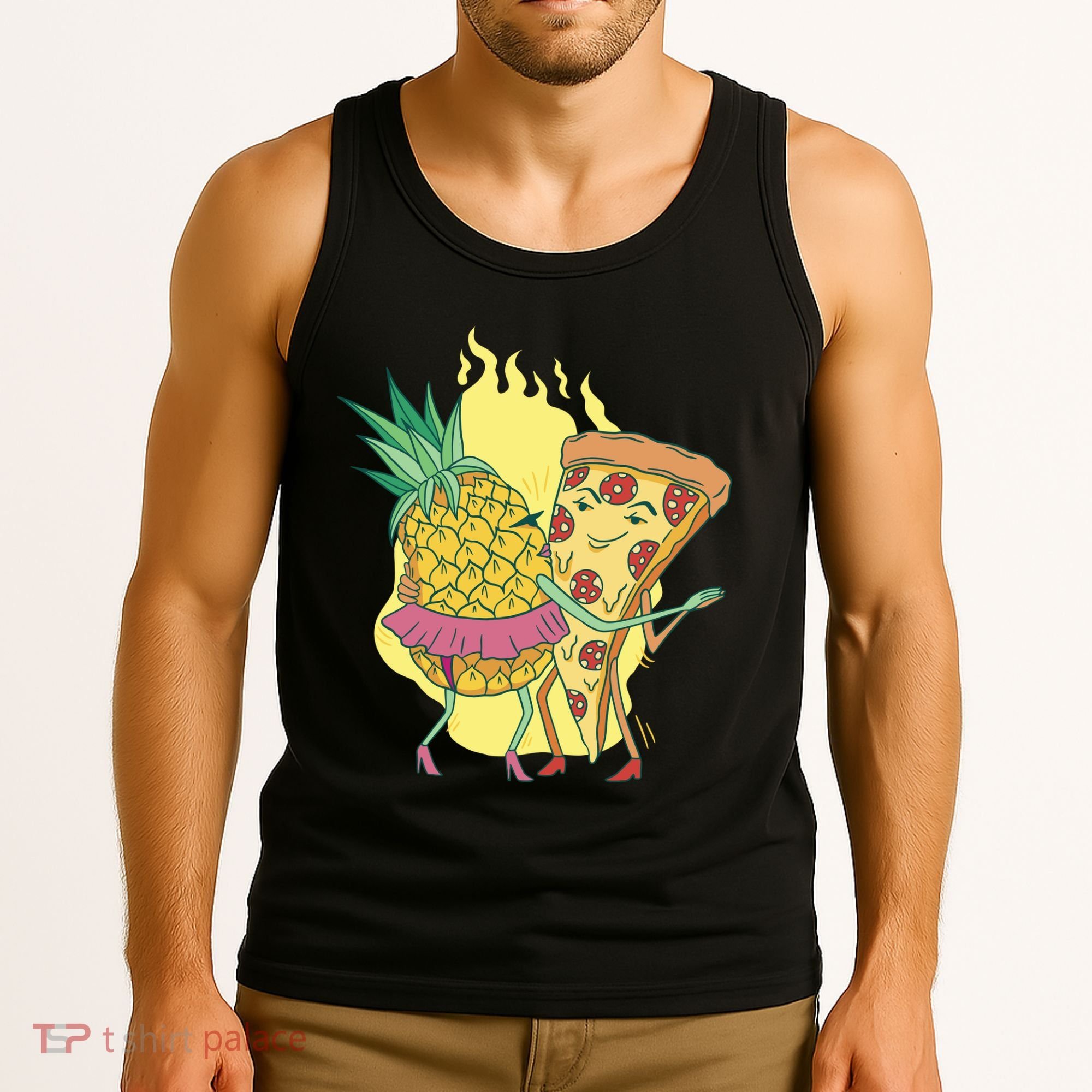 Pizza And Pineapple Dancing Tank Top