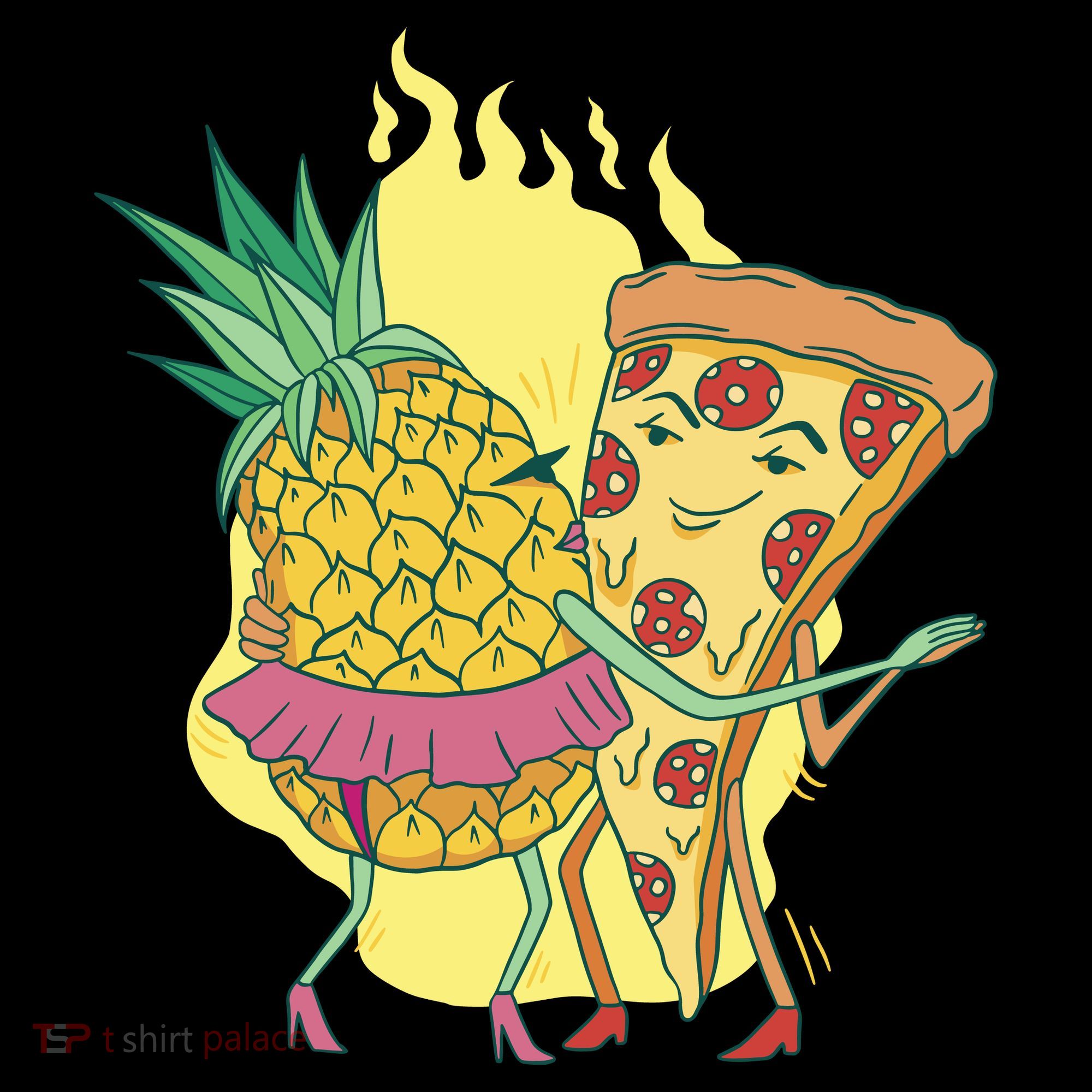Pizza And Pineapple Dancing Tank Top
