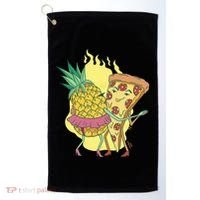 Pizza And Pineapple Dancing Golf Towel thumb 0