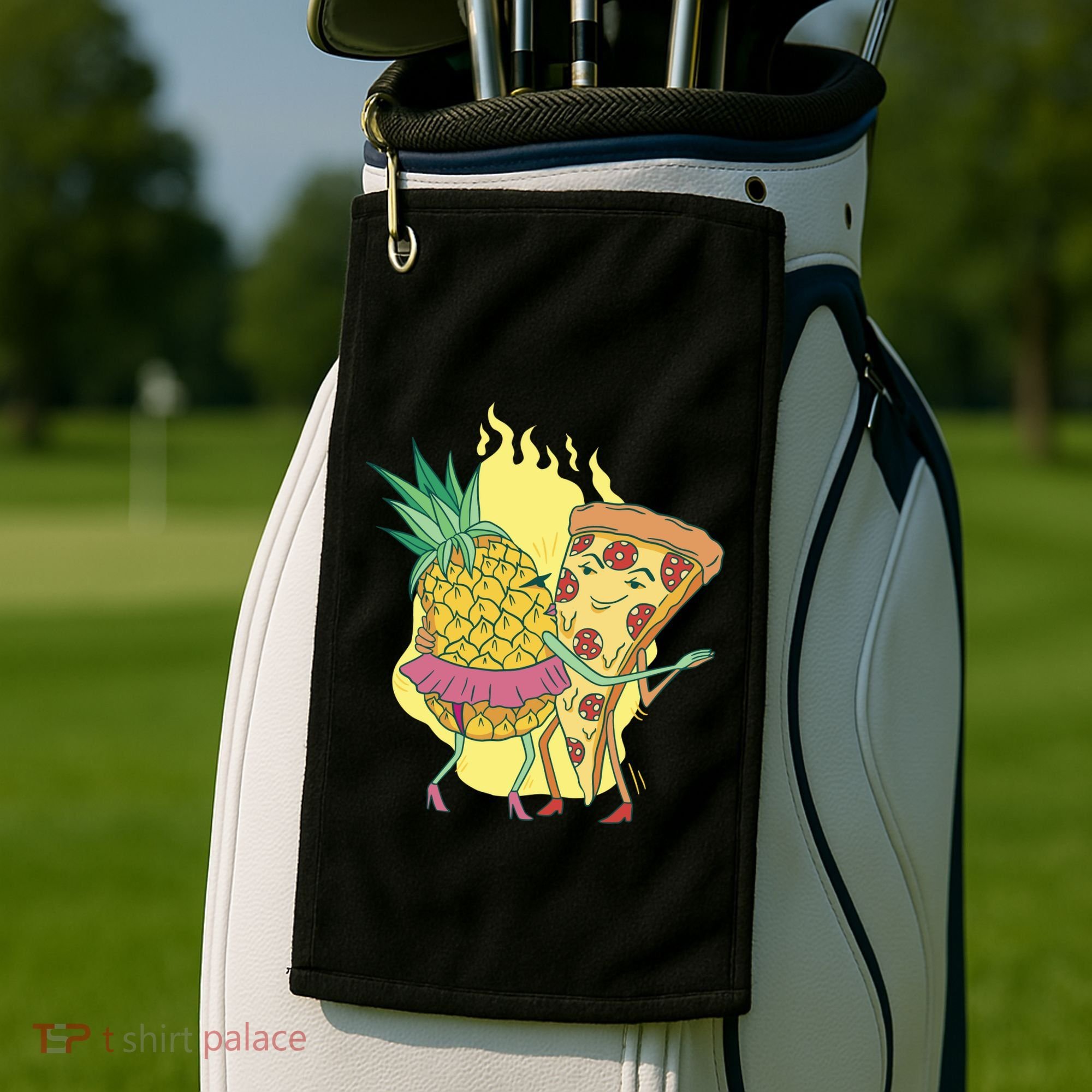 Pizza And Pineapple Dancing Golf Towel