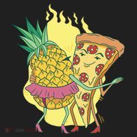 Pizza And Pineapple Dancing Golf Towel thumb 3