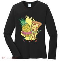 Pizza And Pineapple Dancing Women's Long Sleeve Shirt thumb 0