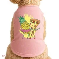 Pizza And Pineapple Dancing Doggie Tank thumb 0