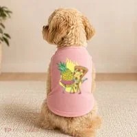 Pizza And Pineapple Dancing Doggie Tank thumb 2