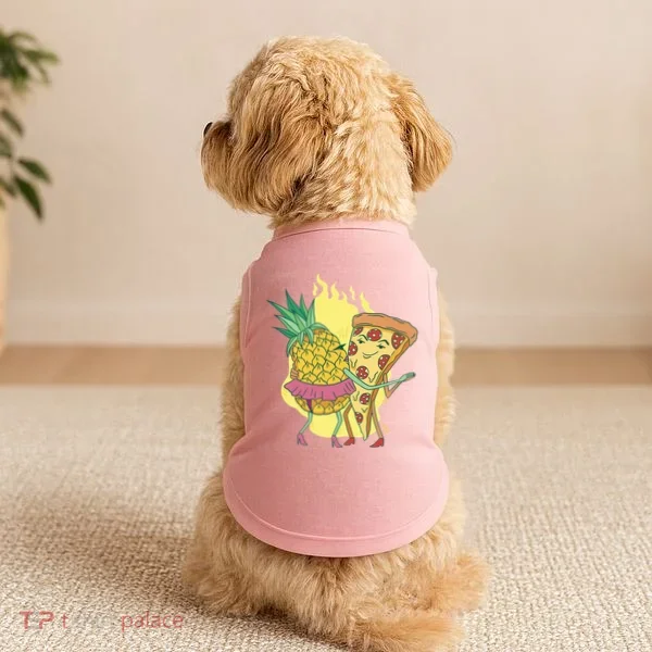 Pizza And Pineapple Dancing Doggie Tank