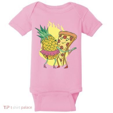 Pizza And Pineapple Dancing Baby Bodysuit