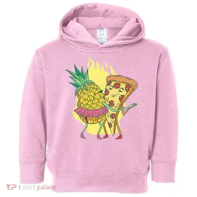 Pizza And Pineapple Dancing Toddler Hoodie