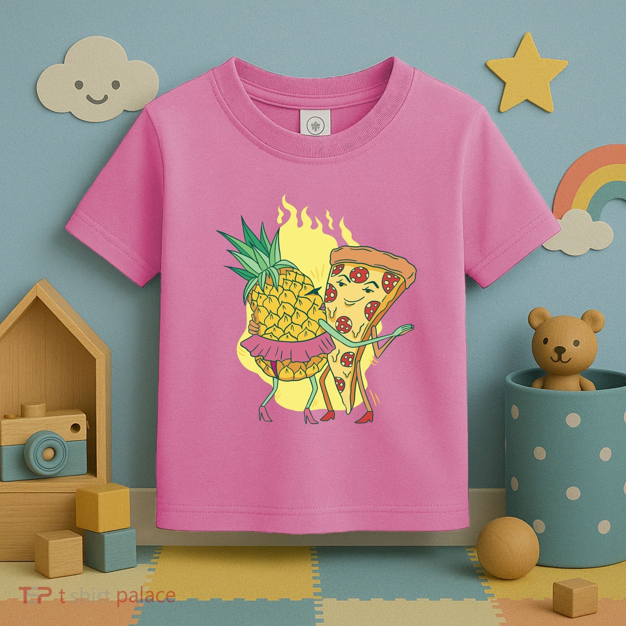 Pizza And Pineapple Dancing Toddler T-Shirt