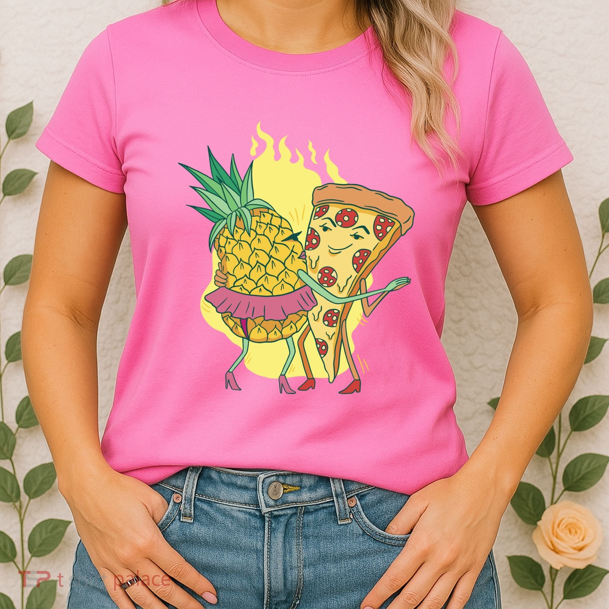 Pizza And Pineapple Dancing Women's T-Shirt