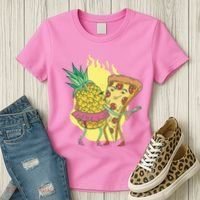 Pizza And Pineapple Dancing Women's T-Shirt thumb 3