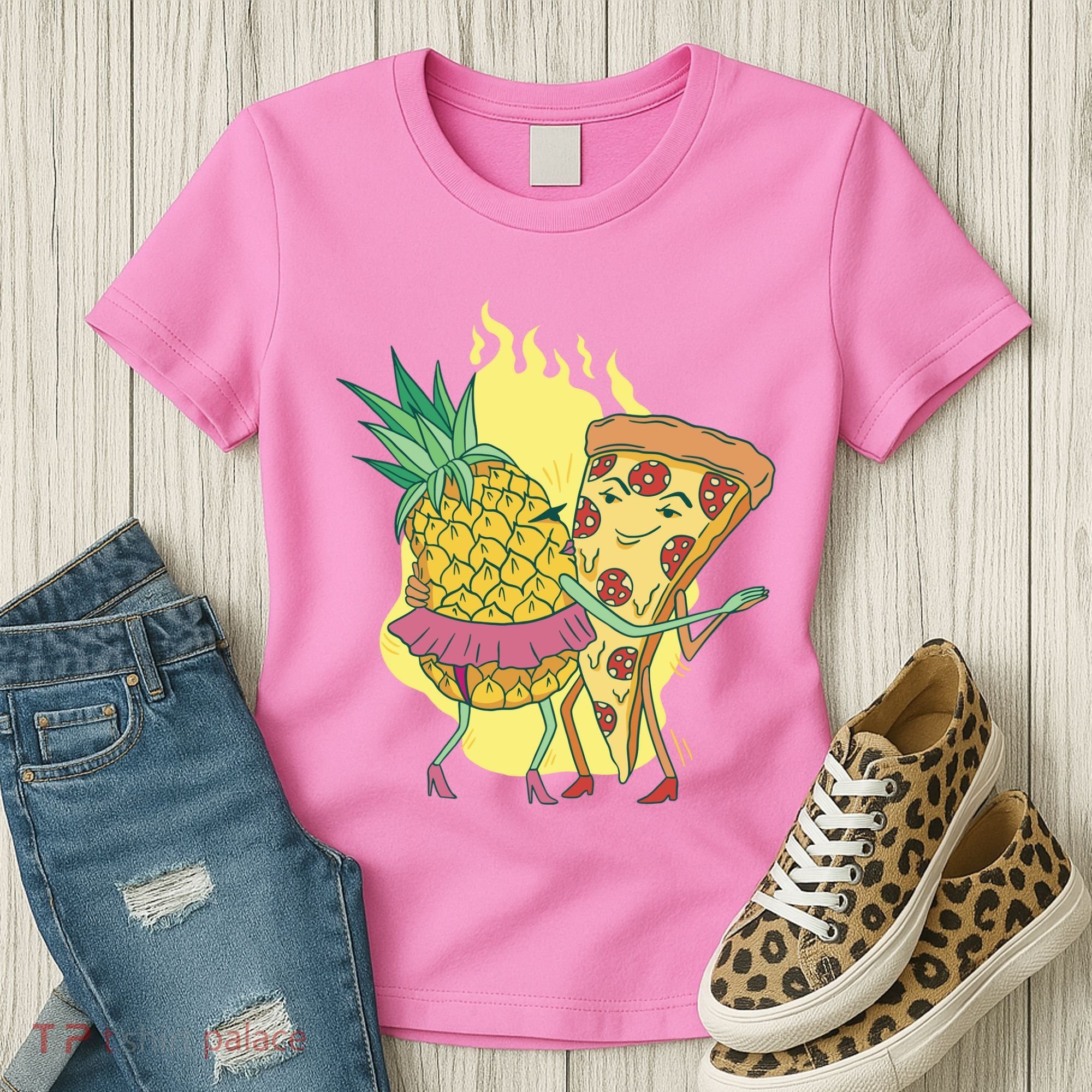 Pizza And Pineapple Dancing Women's T-Shirt
