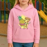 Pizza And Pineapple Dancing Kids Hoodie thumb 3