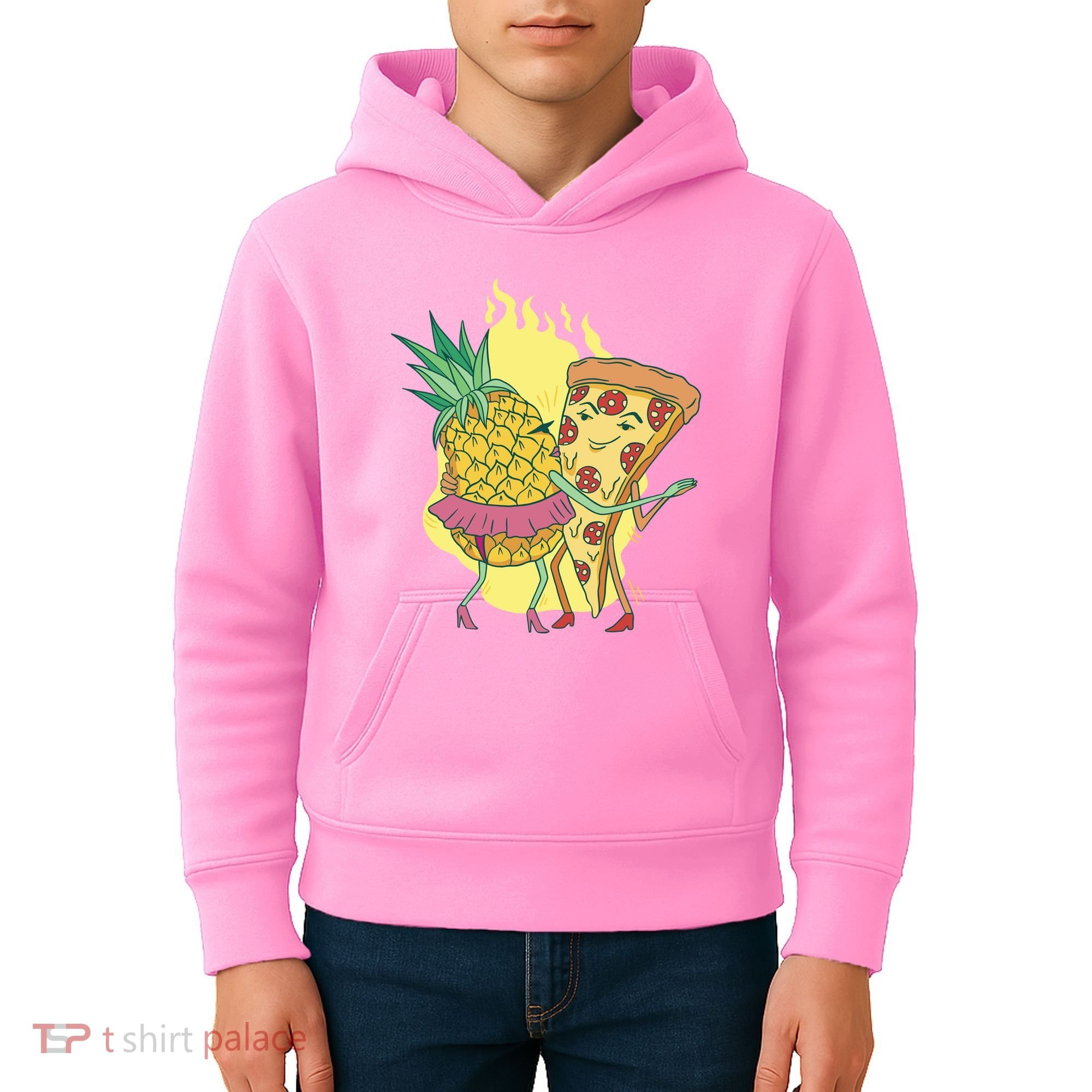 Pizza And Pineapple Dancing Kids Hoodie