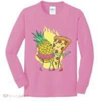 Pizza And Pineapple Dancing Kids Long Sleeve Shirt thumb 0