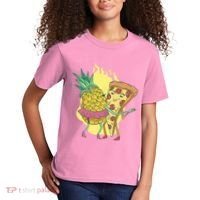 Pizza And Pineapple Dancing Kids T-Shirt thumb 2