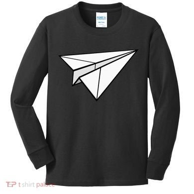 Paper Airplane Kids Long Sleeve Shirt