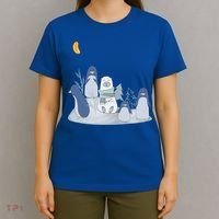 Penguins And Polar Bear Pop Art Tee Great Gift Funny Vintage Christmas Gift T-Shirt thumb 4