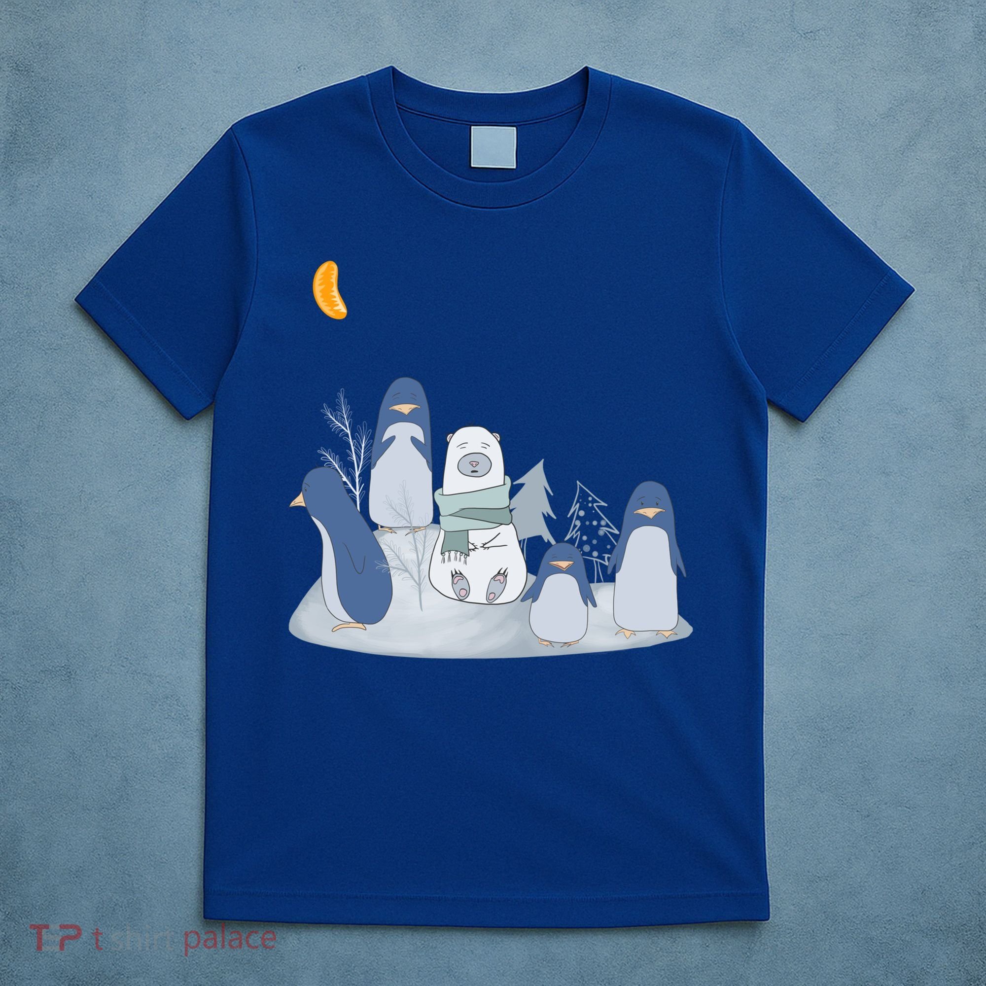 Penguins And Polar Bear Pop Art Tee Great Gift Funny Vintage Christmas Gift T-Shirt