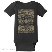 Pride And Prejudice Books What Excellent Boiled Potatoes Baby Bodysuit thumb 0