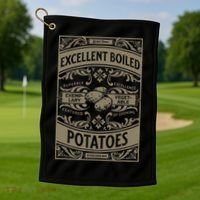 Pride And Prejudice Books What Excellent Boiled Potatoes Golf Towel thumb 1