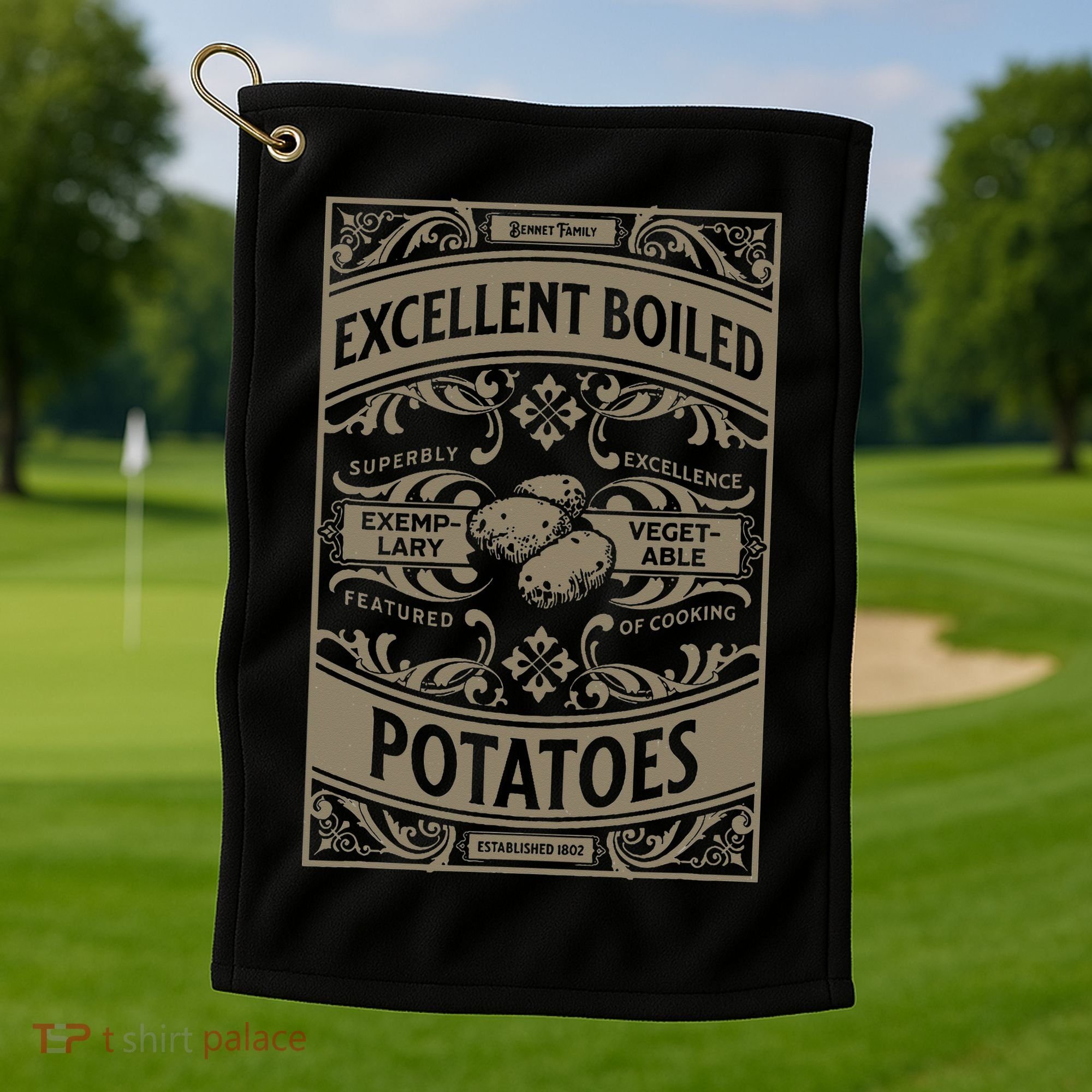 Pride And Prejudice Books What Excellent Boiled Potatoes Golf Towel