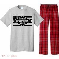 Proud American Postal Service Worker Patriotic US Flag Pajama Set thumb 0