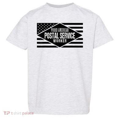 Proud American Postal Service Worker Patriotic US Flag Toddler T-Shirt