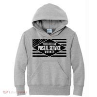 Proud American Postal Service Worker Patriotic US Flag Kids Hoodie thumb 0