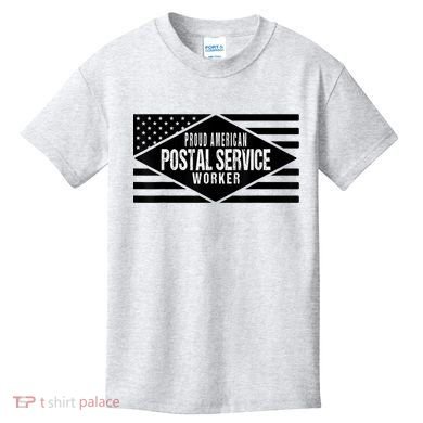Proud American Postal Service Worker Patriotic US Flag Kids T-Shirt