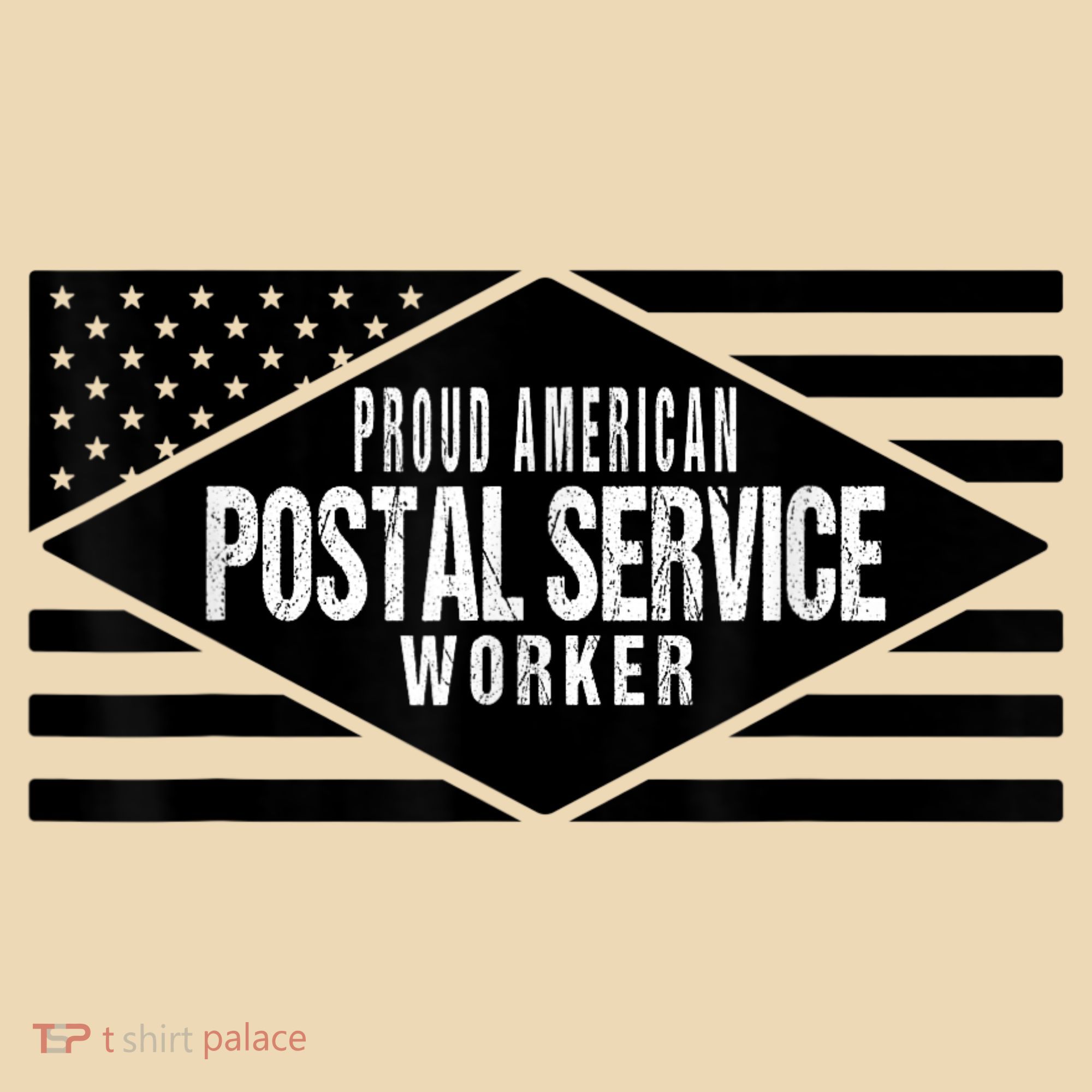 Proud American Postal Service Worker Patriotic US Flag Tote Bag