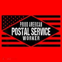 Proud American Postal Service Worker Patriotic US Flag Santa Hat thumb 1