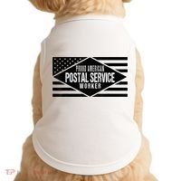 Proud American Postal Service Worker Patriotic US Flag Doggie Tank thumb 0