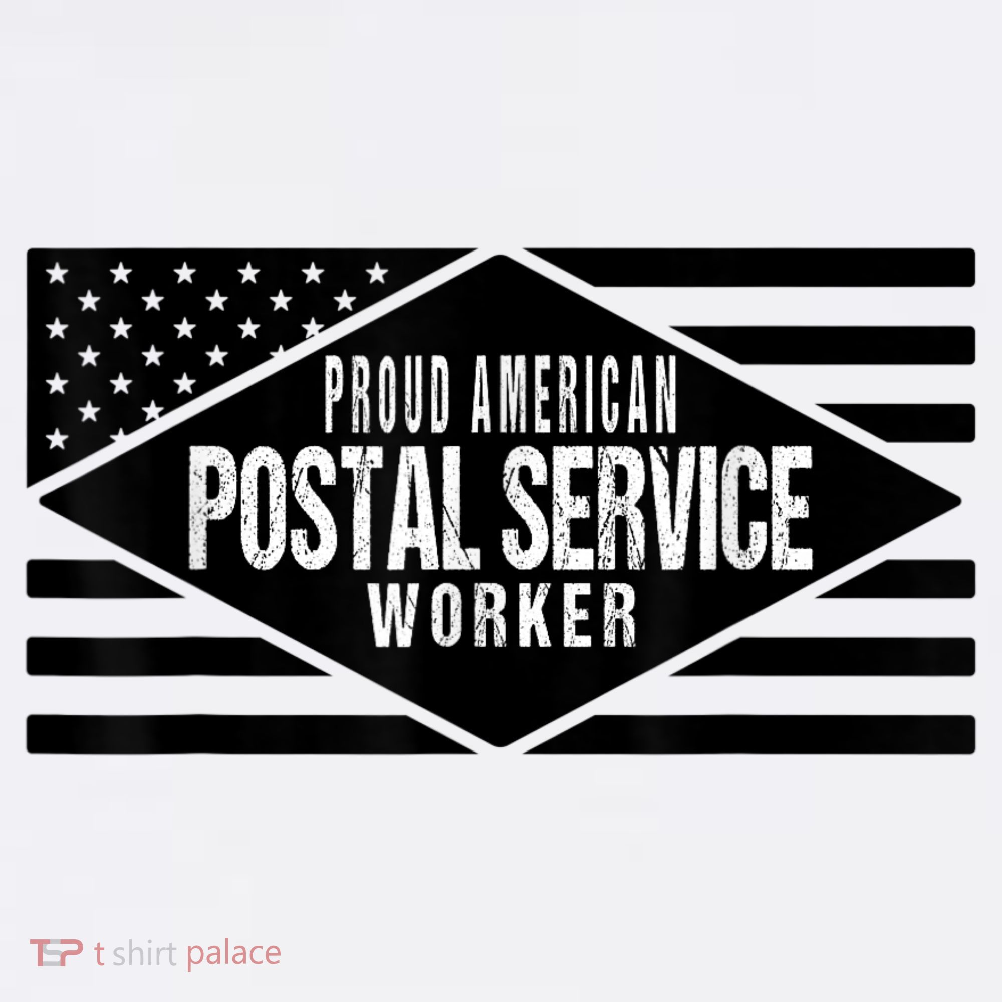 Proud American Postal Service Worker Patriotic US Flag Apron