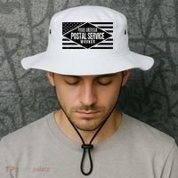 Proud American Postal Service Worker Patriotic US Flag Bucket Hat thumb 2