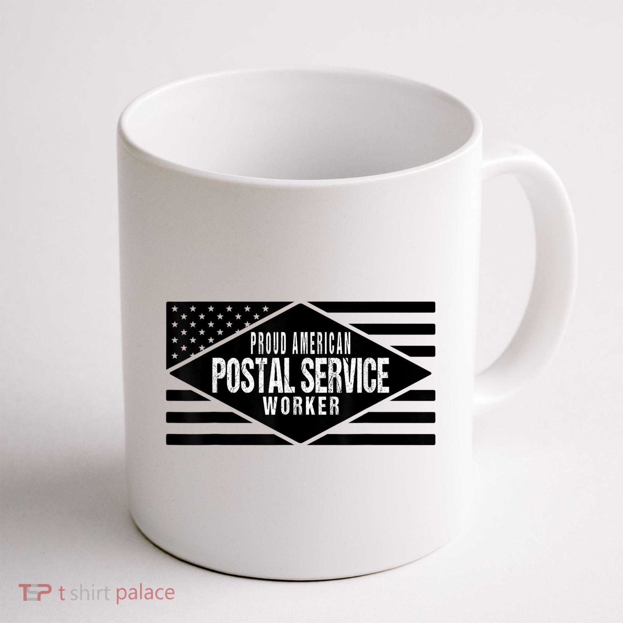 Proud American Postal Service Worker Patriotic US Flag Coffee Mug