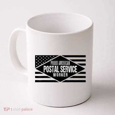 Proud American Postal Service Worker Patriotic US Flag Coffee Mug