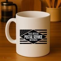 Proud American Postal Service Worker Patriotic US Flag Coffee Mug thumb 4