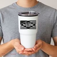 Proud American Postal Service Worker Patriotic US Flag Tumbler thumb 2