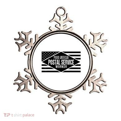 Proud American Postal Service Worker Patriotic US Flag Ornament