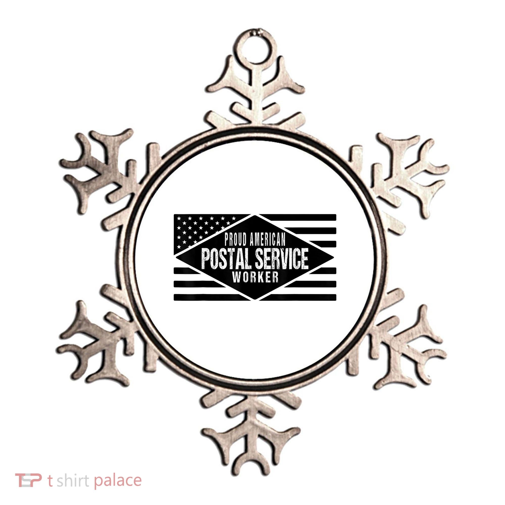 Proud American Postal Service Worker Patriotic US Flag Ornament