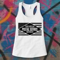 Proud American Postal Service Worker Patriotic US Flag Women's Tank Top thumb 3