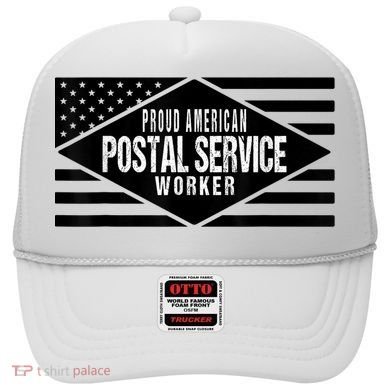 Proud American Postal Service Worker Patriotic US Flag Hat