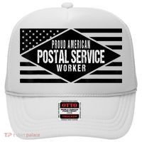 Proud American Postal Service Worker Patriotic US Flag Hat thumb 0