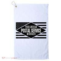 Proud American Postal Service Worker Patriotic US Flag Golf Towel thumb 0