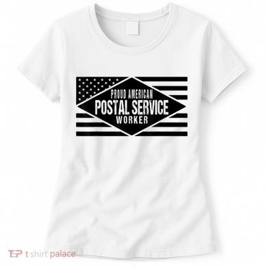 Proud American Postal Service Worker Patriotic US Flag Women's T-Shirt
