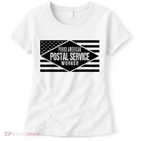 Proud American Postal Service Worker Patriotic US Flag Women's T-Shirt thumb 0