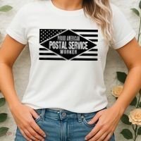 Proud American Postal Service Worker Patriotic US Flag Women's T-Shirt thumb 2