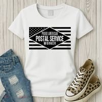 Proud American Postal Service Worker Patriotic US Flag Women's T-Shirt thumb 3