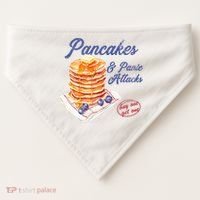 Pancakes And Panic Attacks USA-Made Doggie Bandana thumb 0